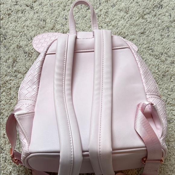 Loungefly Pink Woven Backpack with Ear Accents - Picture 2 of 6